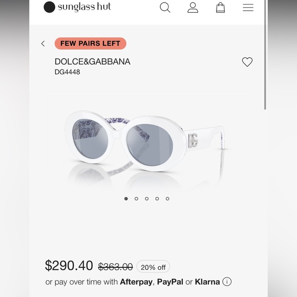 Authentic DOLCE & GABBANA DG 4448 WHITE/BLUE SILVER 51/20/145 women Sunglasses - Picture 13 of 15